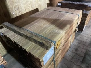 Ca. 276x Guyana Teak Latten Geschaafd, 27x40mm, lengte 155cm